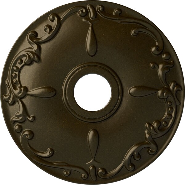 Ekena Millwork Kent Ceiling Medallion (Fits Canopies up to 5"), Hand-Painted Green Gold, 18"OD x 3 1/2"ID x 1 1/4"P CM18KEGGS - main